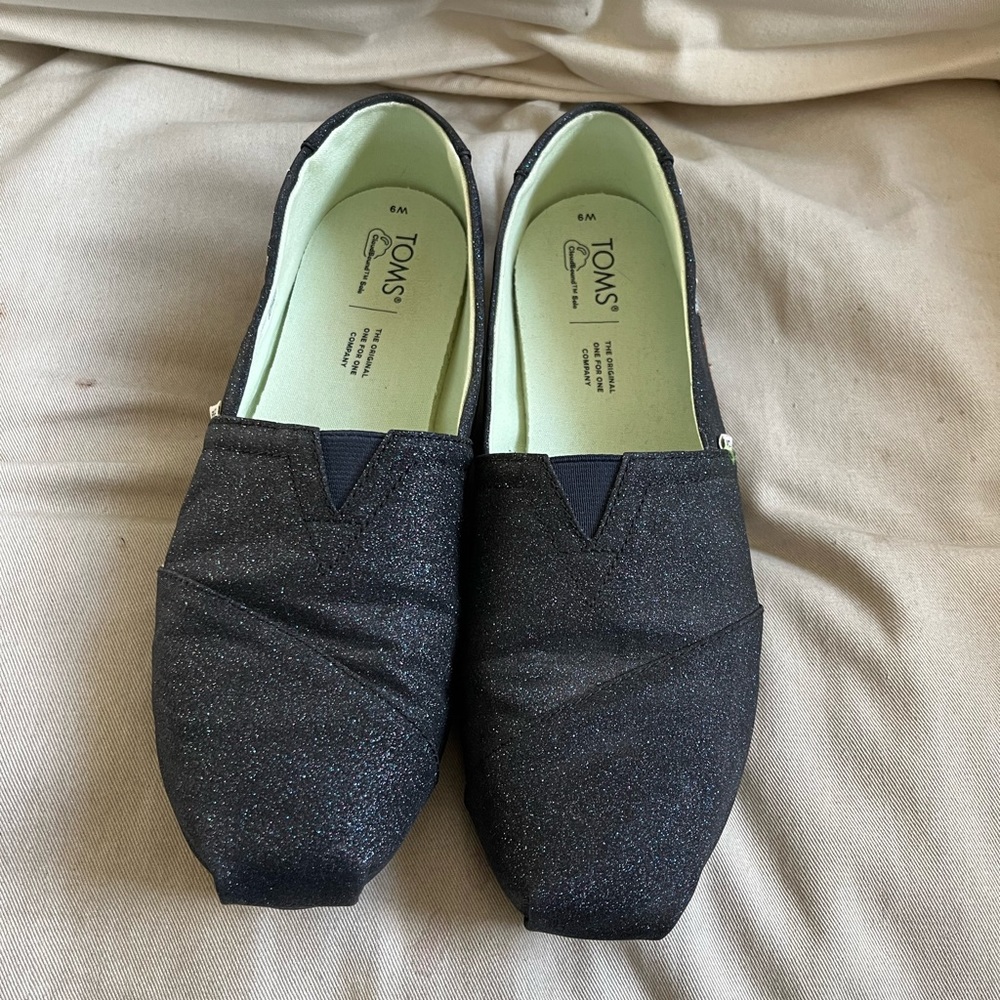 Toms Alpargata Sparkle Navy Women’s 9